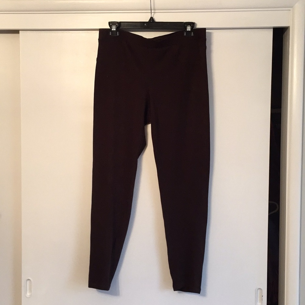 Karen Kane dark brown pull on pants